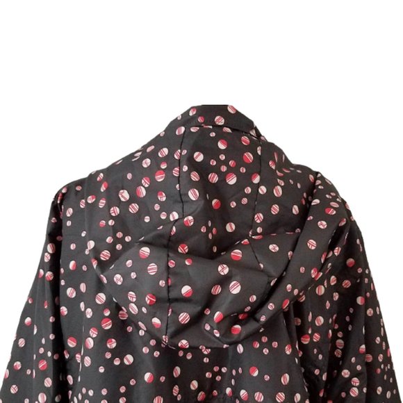 WOMAN WITHIN Black & Red Hooded Zip Coat Jacket Women's 2X 26/28 - Picture 7 of 9